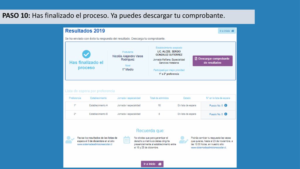 PASO 10: Has finalizado el proceso. Ya puedes descargar tu comprobante.