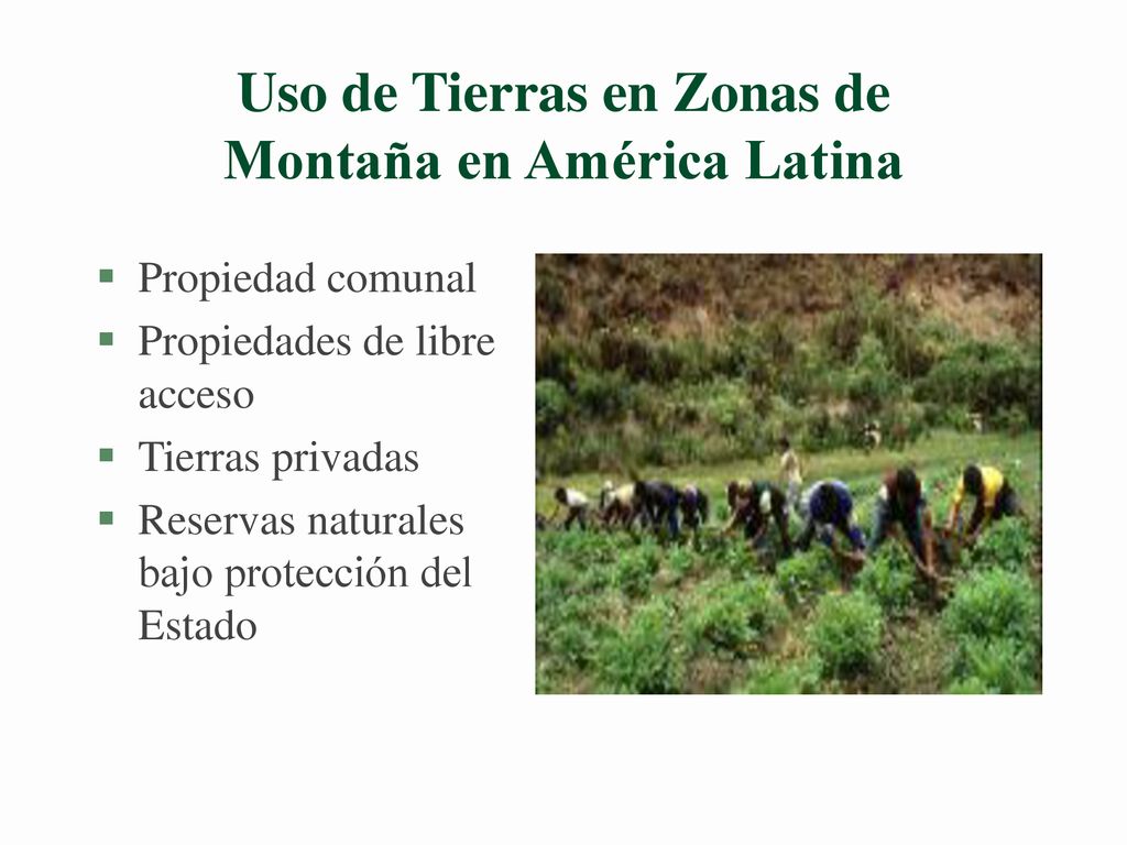 Uso de Tierras en Zonas de Montaña en América Latina