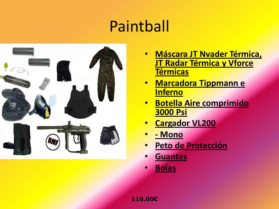 Paintball Máscara JT Nvader Térmica, JT Radar Térmica y Vforce Térmicas. Marcadora Tippmann e Inferno.