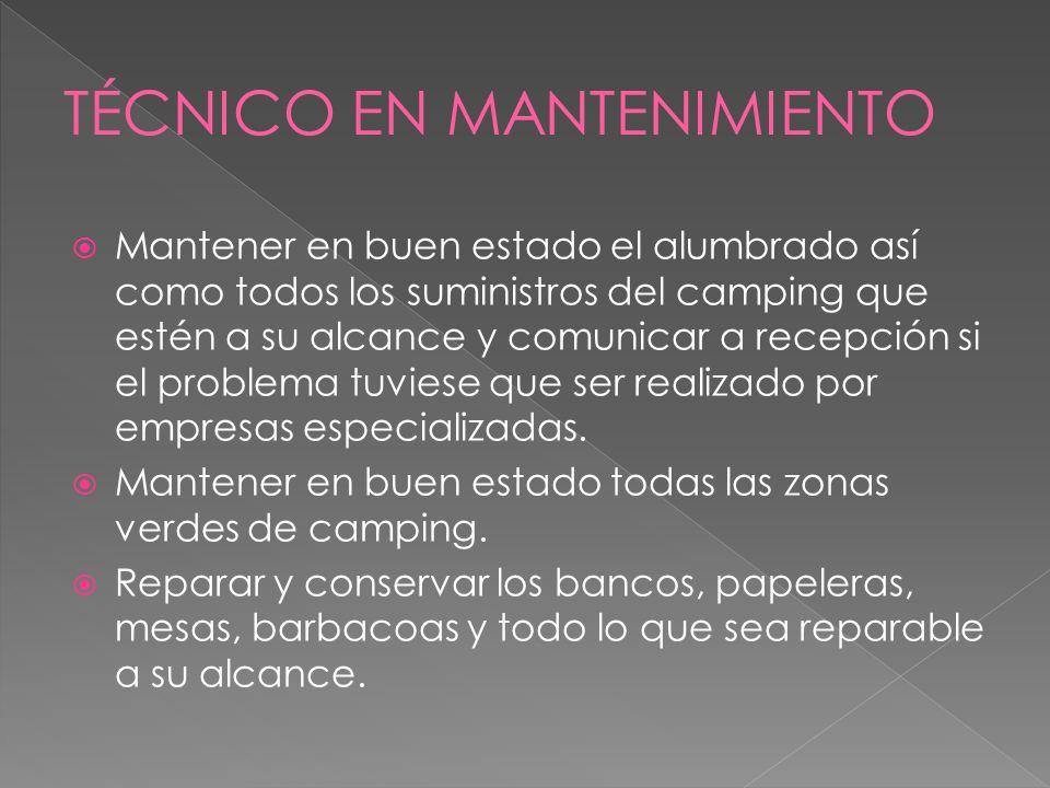 TÉCNICO EN MANTENIMIENTO
