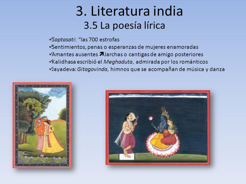 3. Literatura india 3.5 La poesía lírica Saptasati: las 700 estrofas