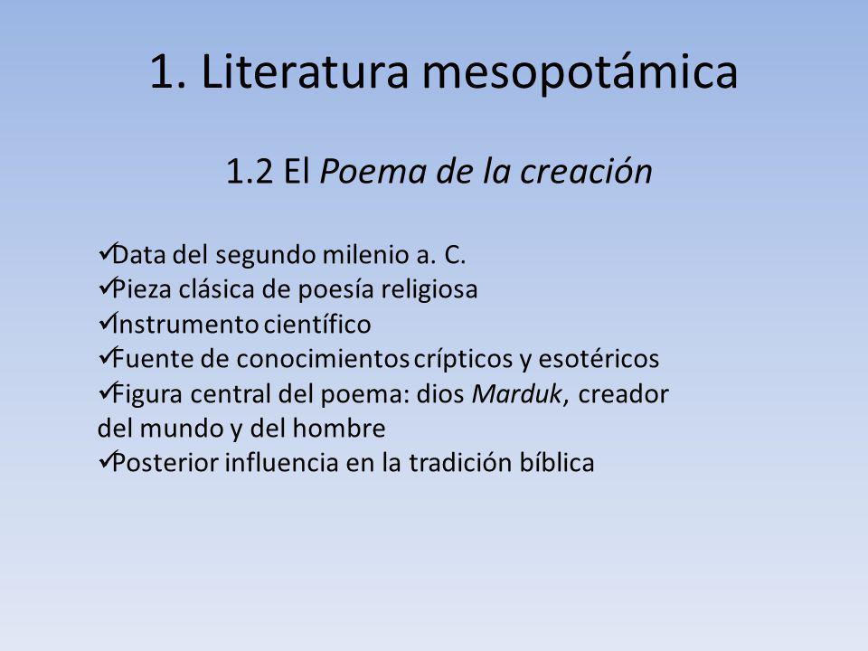 1. Literatura mesopotámica
