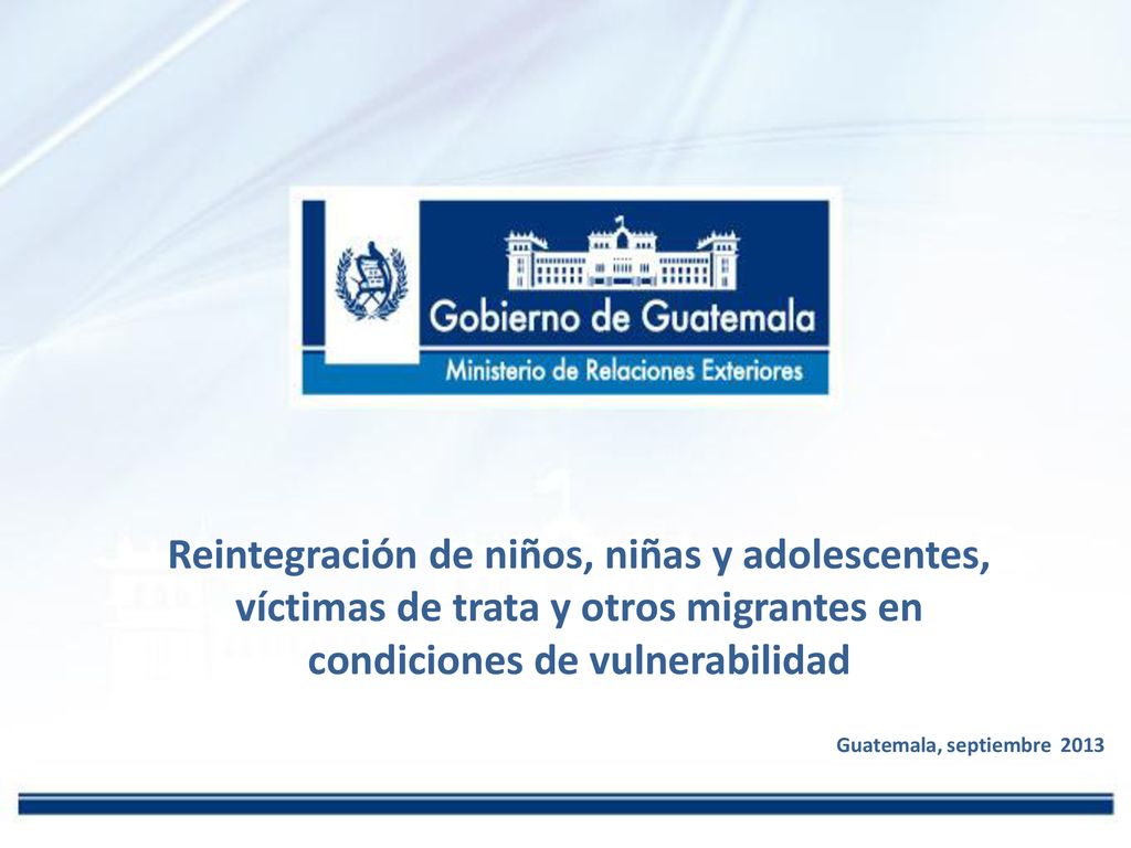 Reintegración de niños, niñas y adolescentes, víctimas de trata y otros migrantes en condiciones de vulnerabilidad