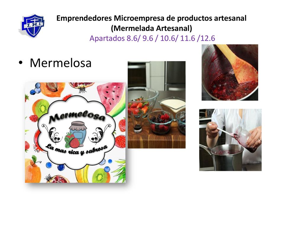 Emprendedores Microempresa de productos artesanal (Mermelada Artesanal) Apartados 8.6/ 9.6 / 10.6/ 11.6 /12.6