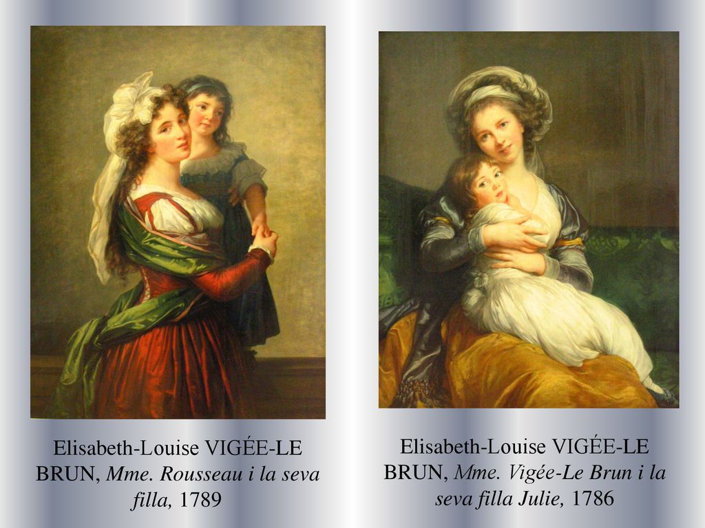 Elisabeth-Louise VIGÉE-LE BRUN, Mme. Rousseau i la seva filla, 1789