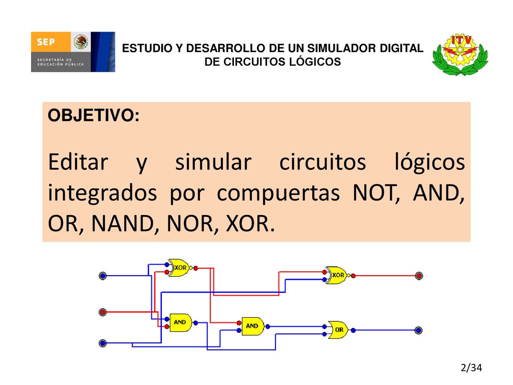 ESTUDIO Y DESARROLLO DE UN SIMULADOR DIGITAL DE CIRCUITOS LÓGICOS - ppt  descargar