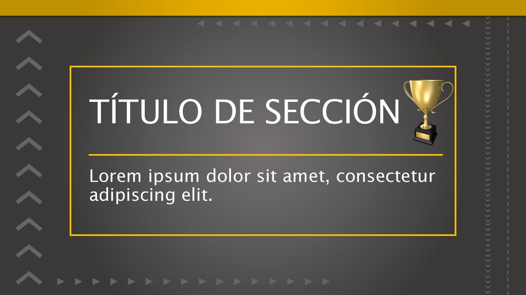 TÍTULO DE SECCIÓN Lorem ipsum dolor sit amet, consectetur adipiscing elit.