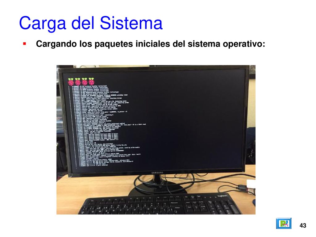 Carga del Sistema Cargando los paquetes iniciales del sistema operativo: 43