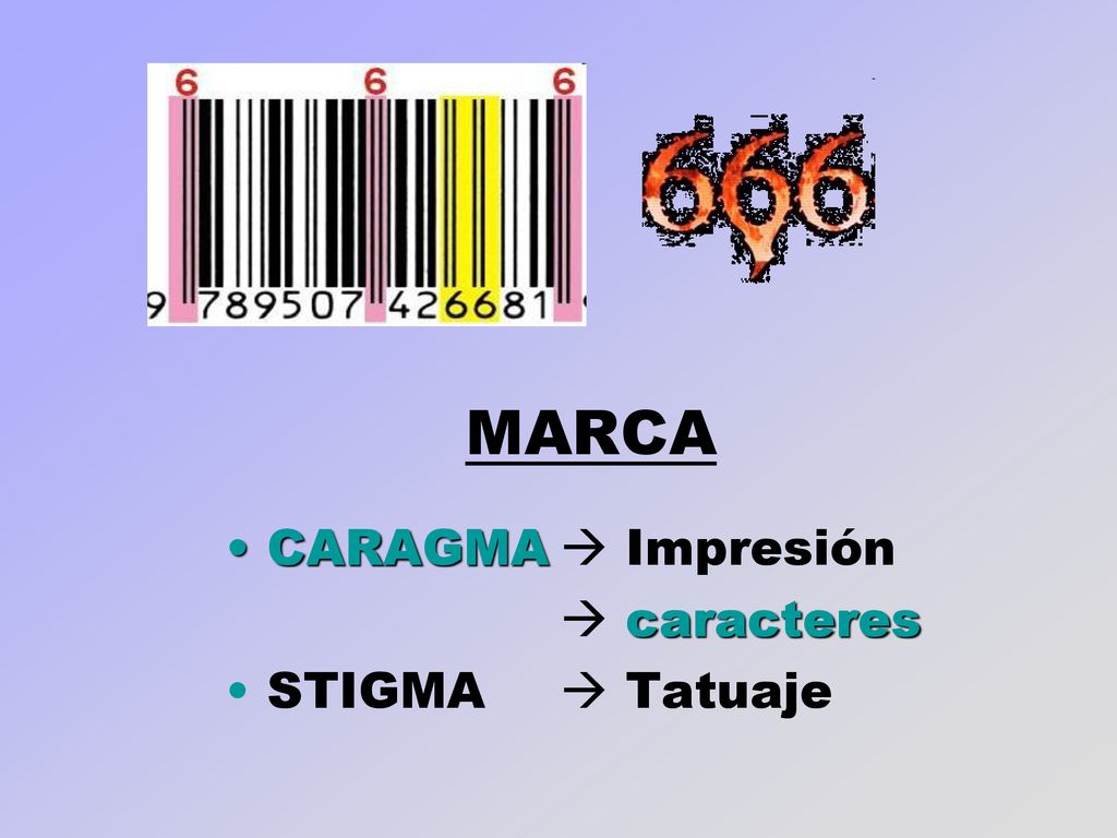 MARCA CARAGMA  Impresión  caracteres STIGMA  Tatuaje