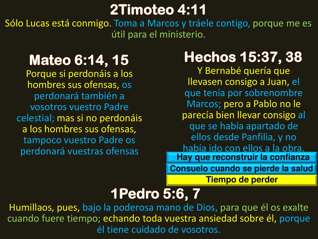 Hay que reconstruir la confianza Consuelo cuando se pierde la salud