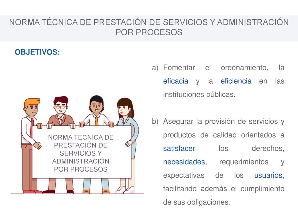 NORMA TÉCNICA DE PRESTACIÓN DE SERVICIOS Y ADMINISTRACIÓN POR PROCESOS