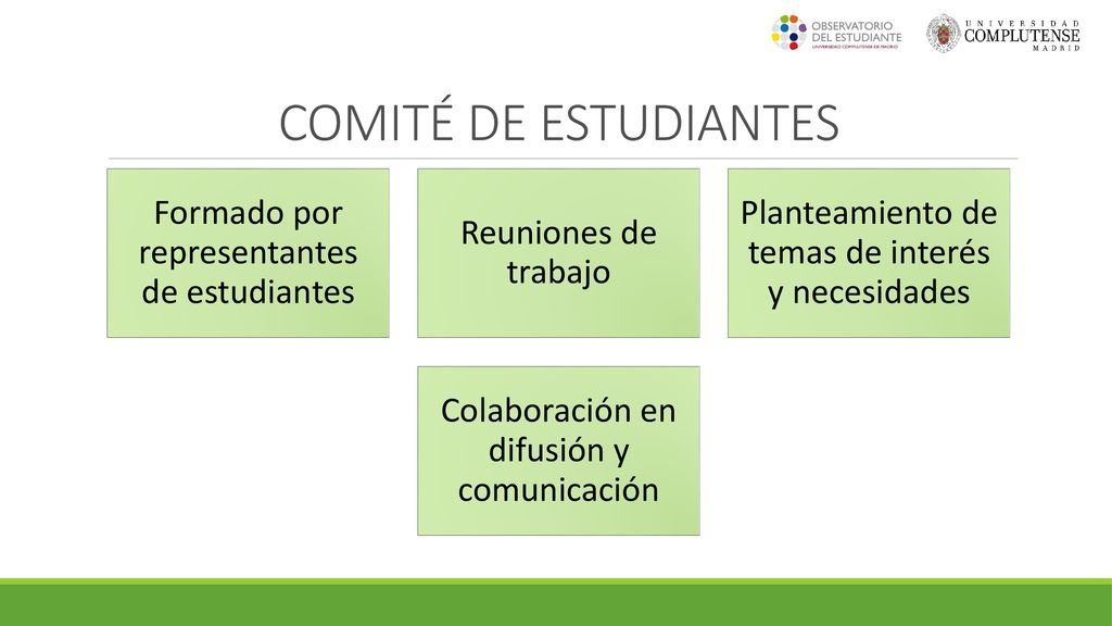 COMITÉ DE ESTUDIANTES Formado por representantes de estudiantes