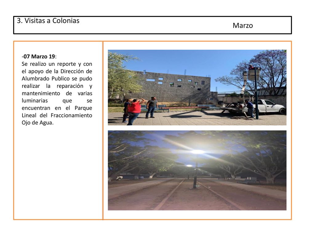 3. Visitas a Colonias Marzo Foto Foto Foto Foto -07 Marzo 19: