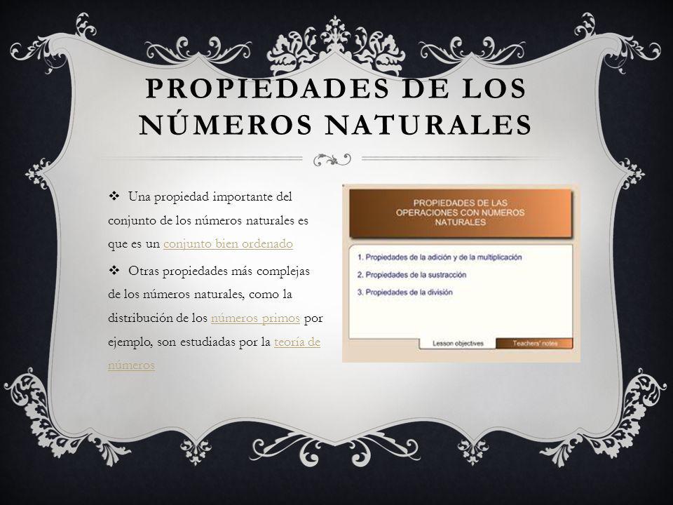 Propiedades de los números naturales