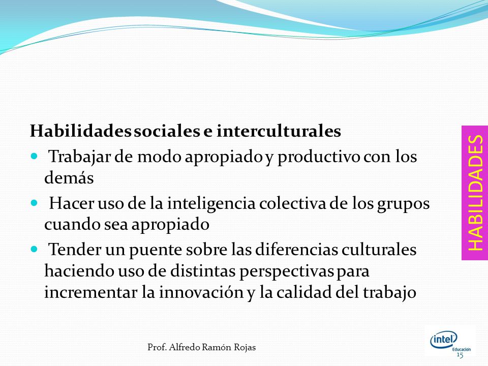 HABILIDADES Habilidades sociales e interculturales