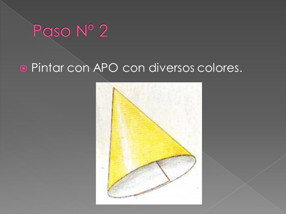 Paso Nº 2 Pintar con APO con diversos colores.