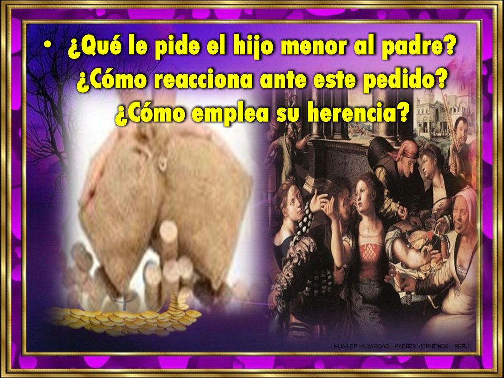 ¿Qué le pide el hijo menor al padre. ¿Cómo reacciona ante este pedido