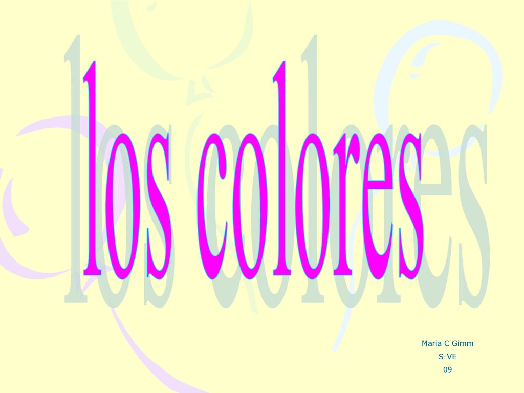 los colores Maria C Gimm S-VE 09