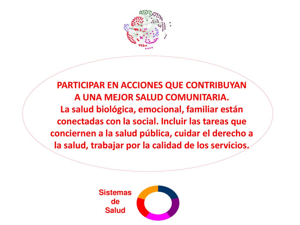 PARTICIPAR EN ACCIONES QUE CONTRIBUYAN A UNA MEJOR SALUD COMUNITARIA.