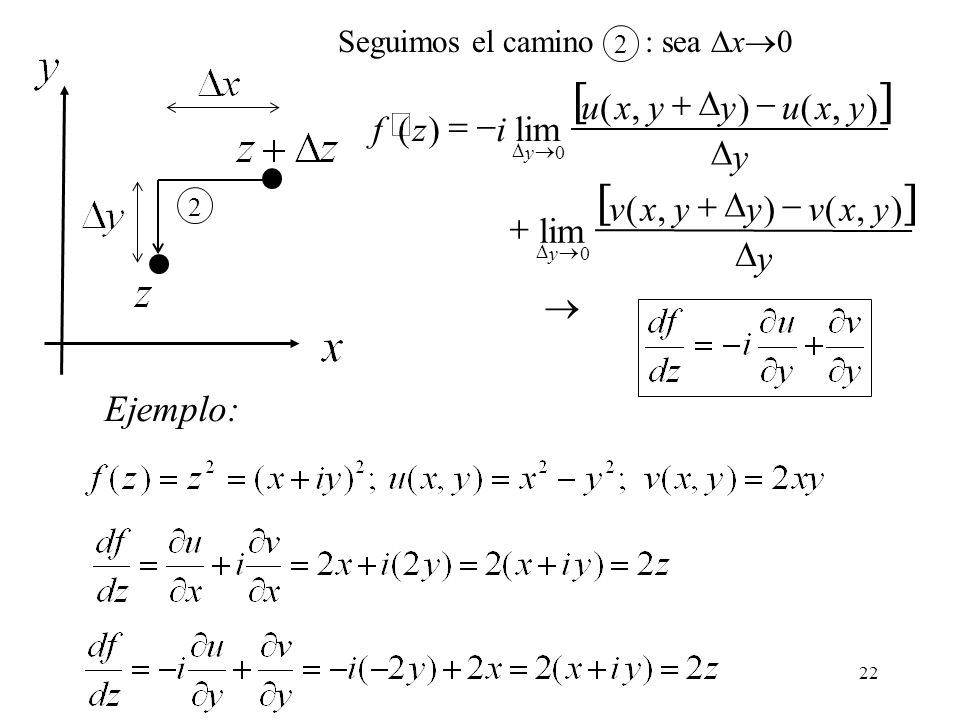 [ ] Ejemplo: ® D - + = ¢ y x v u i z f ) , ( lim