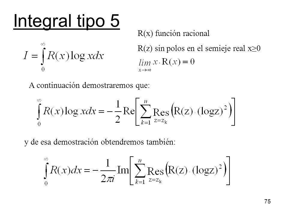 Integral tipo 5 R(x) función racional