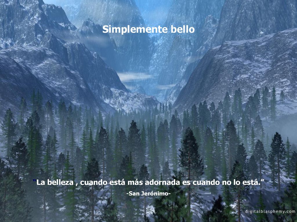 La belleza , cuando está más adornada es cuando no lo está.