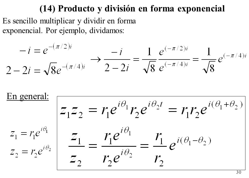 (14) Producto y división en forma exponencial