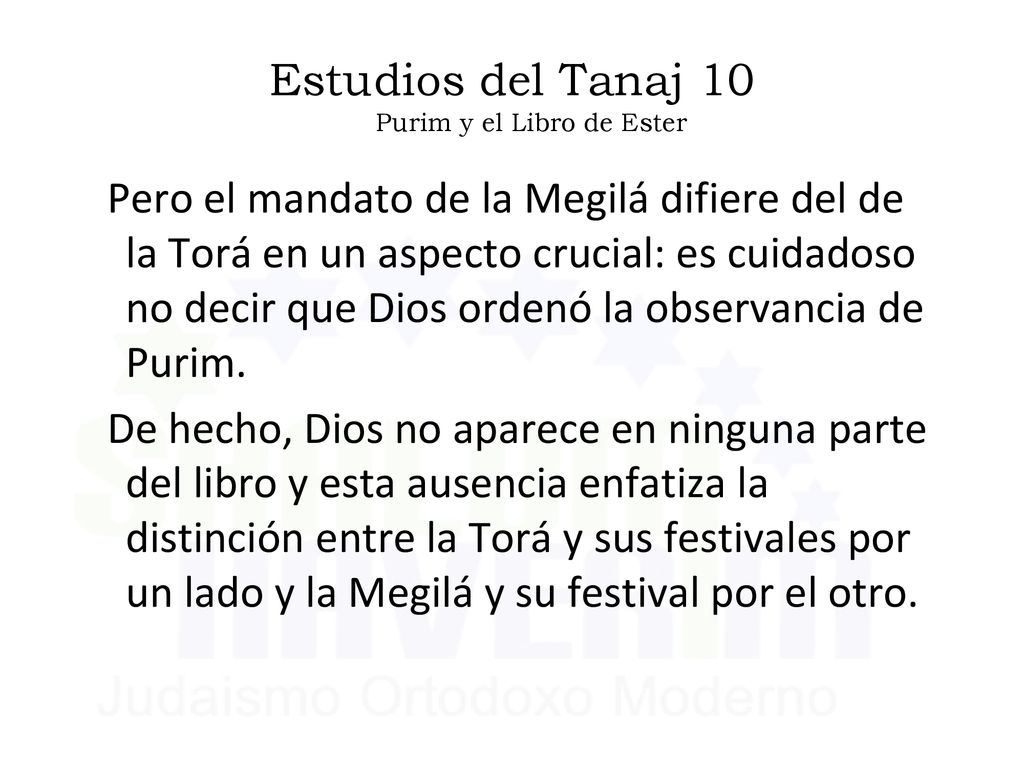 Estudios del Tanaj 10 Purim y el Libro de Ester