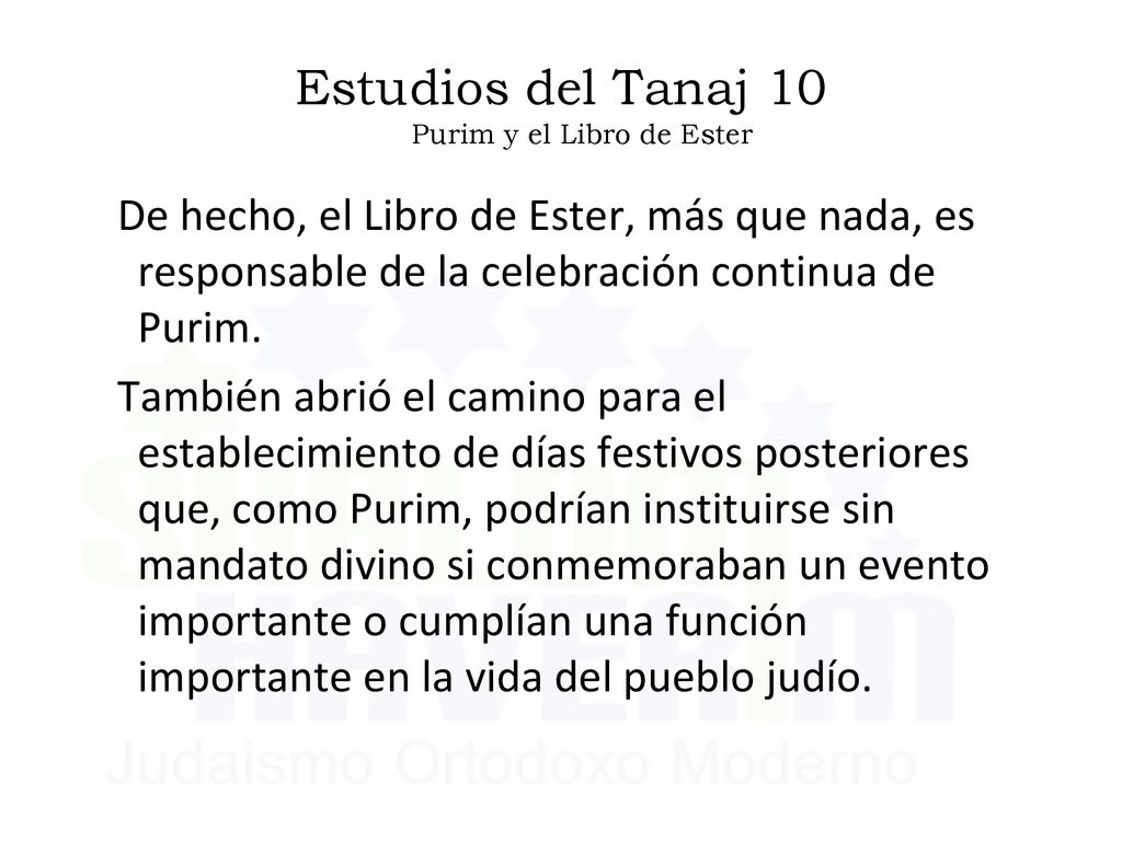 Estudios del Tanaj 10 Purim y el Libro de Ester