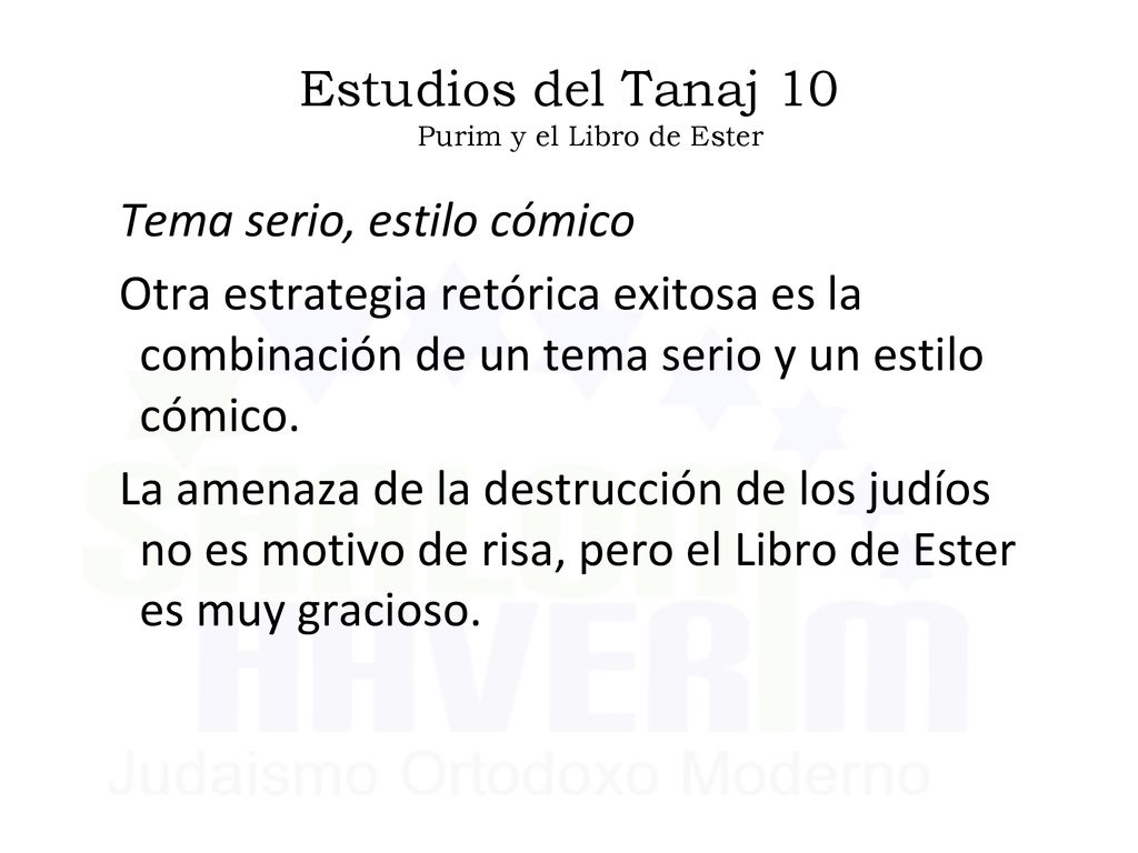 Estudios del Tanaj 10 Purim y el Libro de Ester