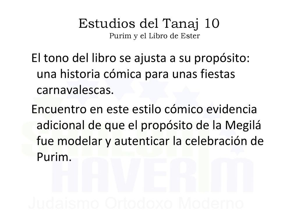 Estudios del Tanaj 10 Purim y el Libro de Ester