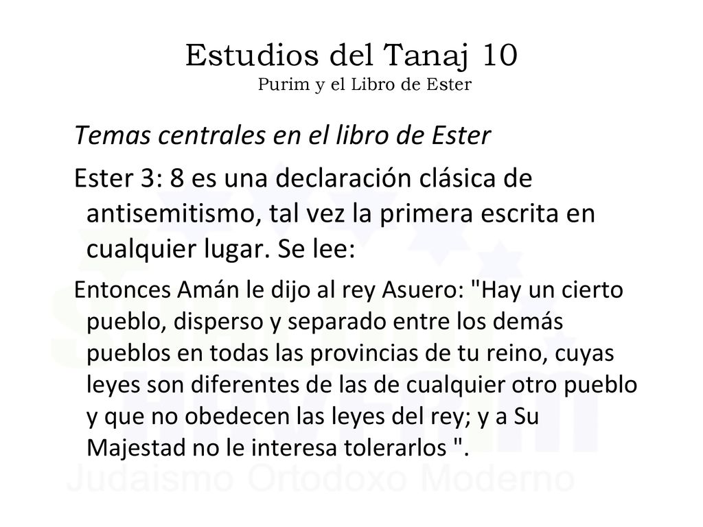 Estudios del Tanaj 10 Purim y el Libro de Ester