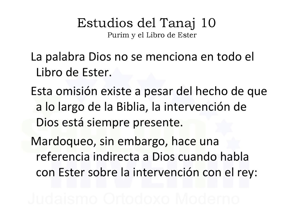 Estudios del Tanaj 10 Purim y el Libro de Ester