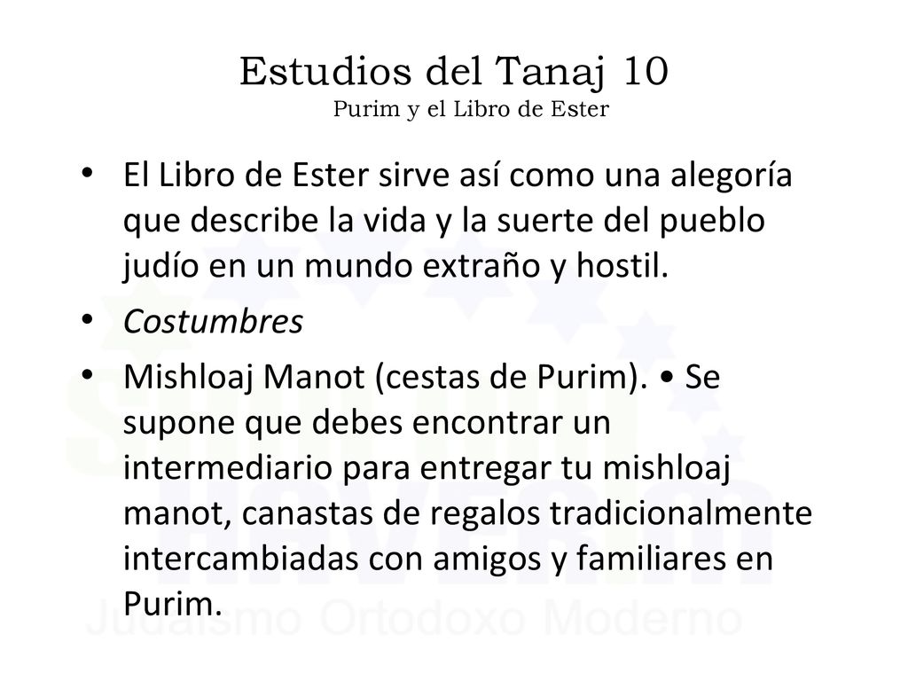 Estudios del Tanaj 10 Purim y el Libro de Ester