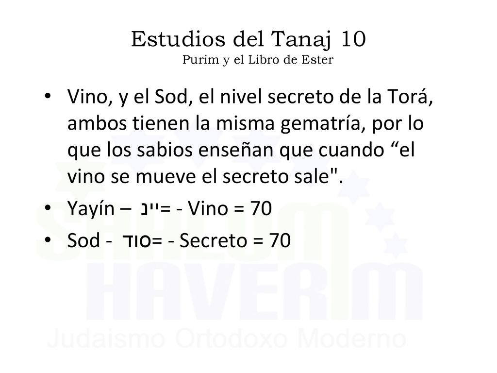 Estudios del Tanaj 10 Purim y el Libro de Ester