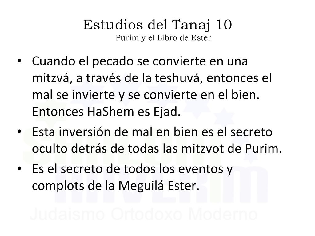 Estudios del Tanaj 10 Purim y el Libro de Ester
