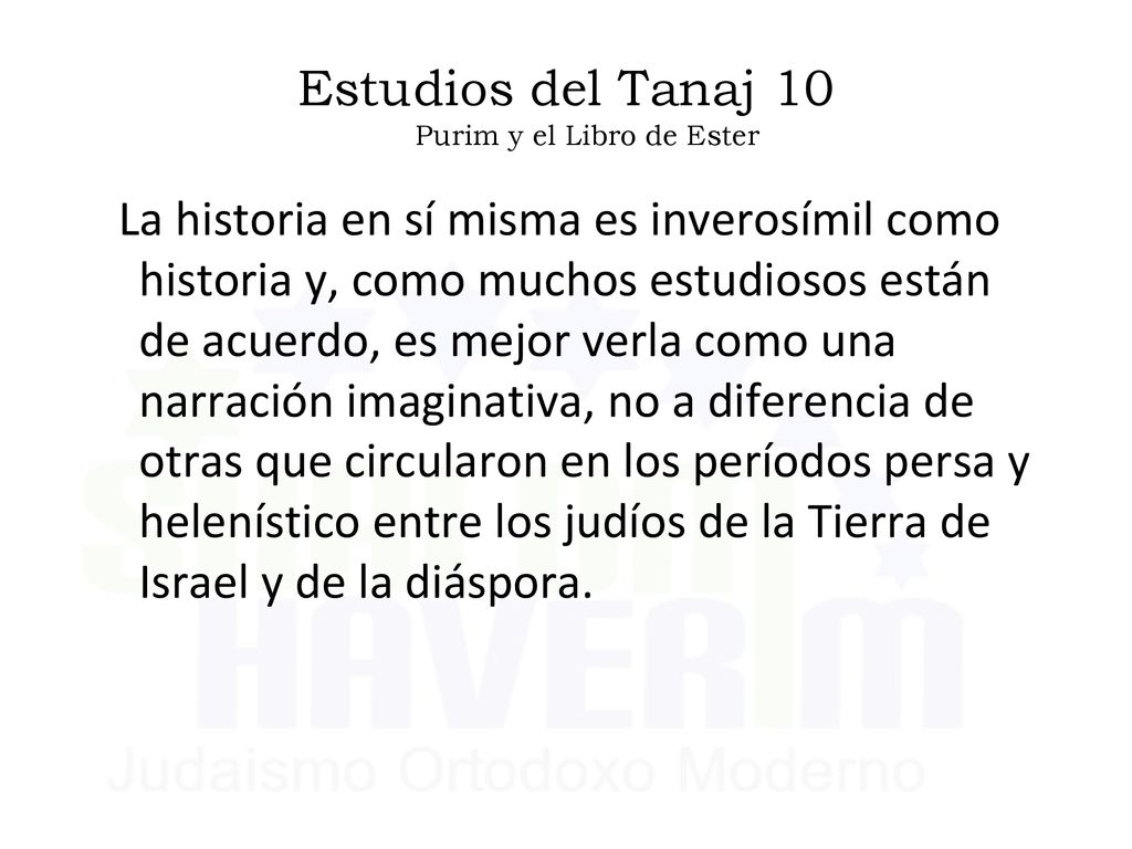 Estudios del Tanaj 10 Purim y el Libro de Ester