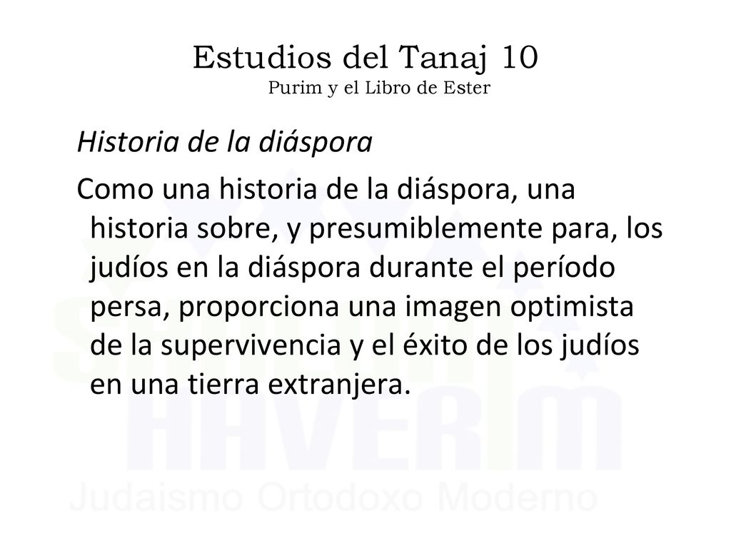 Estudios del Tanaj 10 Purim y el Libro de Ester