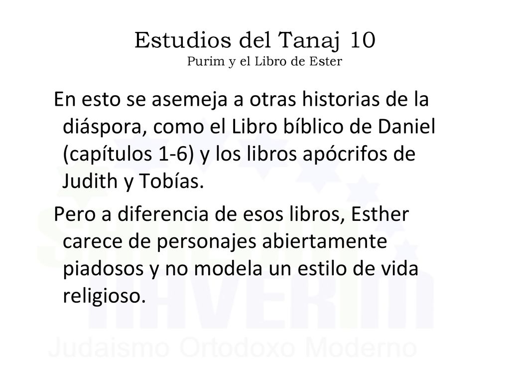 Estudios del Tanaj 10 Purim y el Libro de Ester
