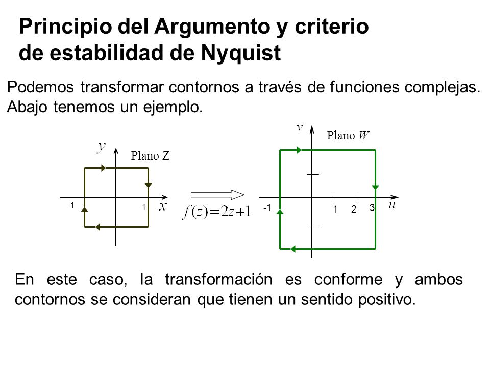 Principio del Argumento y criterio de estabilidad de Nyquist