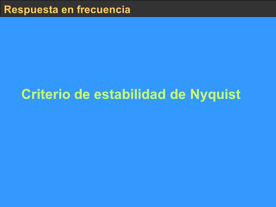Criterio de estabilidad de Nyquist