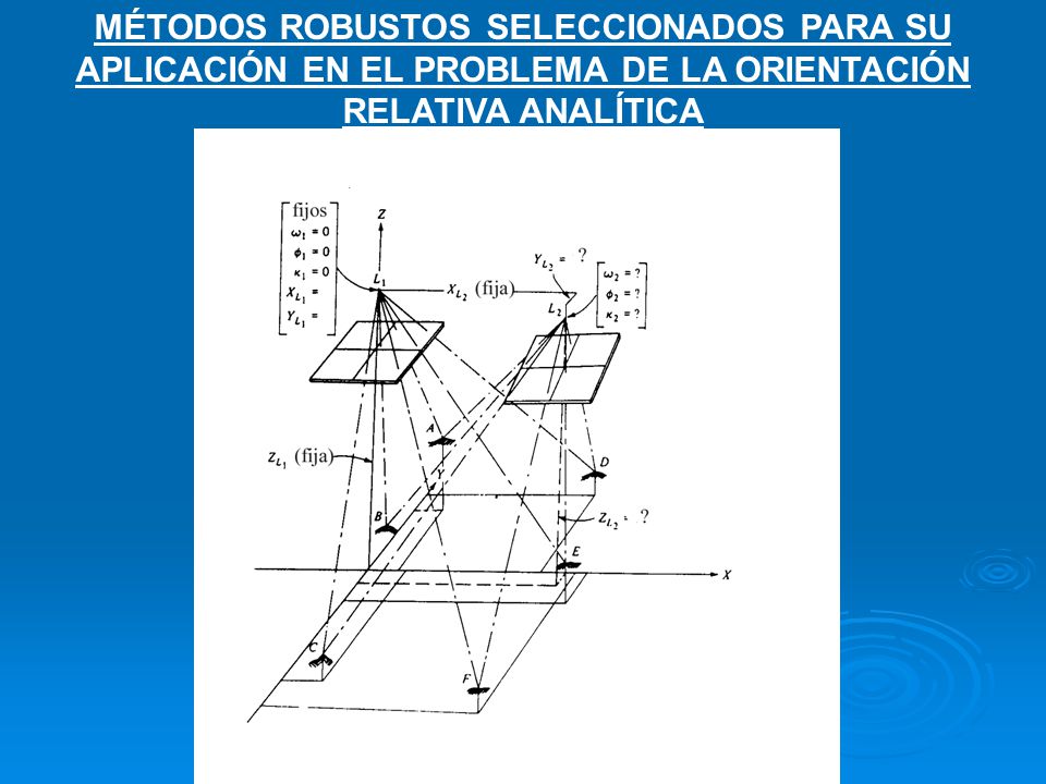 MÉTODOS ROBUSTOS SELECCIONADOS PARA SU APLICACIÓN EN EL PROBLEMA DE LA ORIENTACIÓN RELATIVA ANALÍTICA