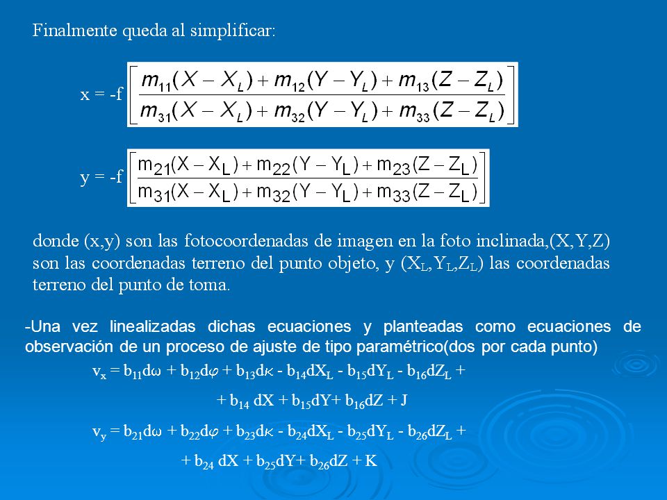 vx = b11d + b12d + b13d - b14dXL - b15dYL - b16dZL +