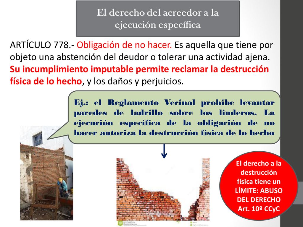 El derecho a la destrucción física tiene un LÍMITE: ABUSO DEL DERECHO