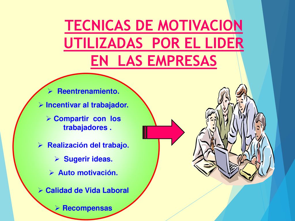 TECNICAS DE MOTIVACION UTILIZADAS POR EL LIDER EN LAS EMPRESAS
