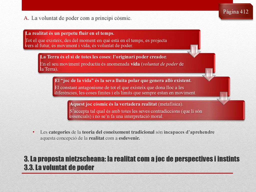 Pàgina 412 La voluntat de poder com a principi còsmic.