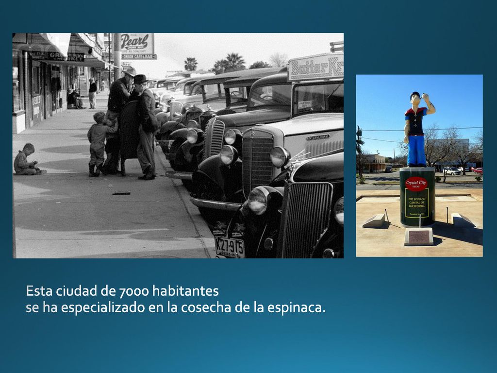Esta ciudad de 7000 habitantes se ha especializado en la cosecha de la espinaca.