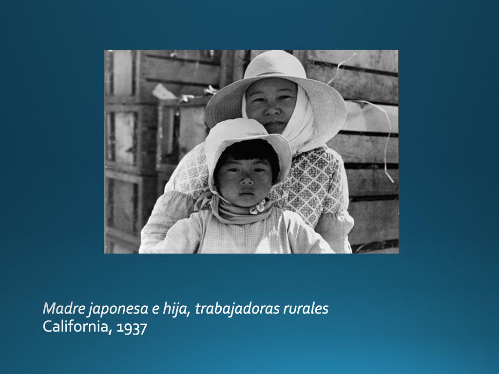 Madre japonesa e hija, trabajadoras rurales California, 1937