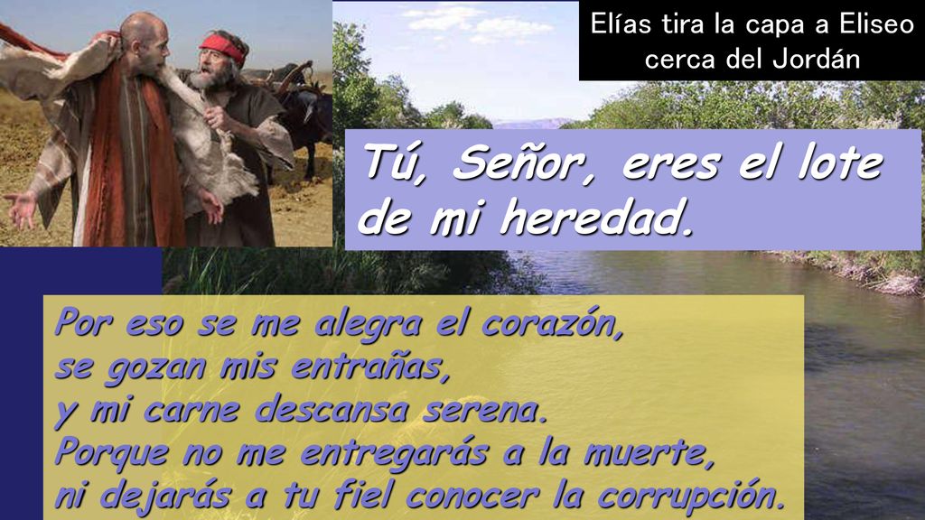 Elías tira la capa a Eliseo cerca del Jordán