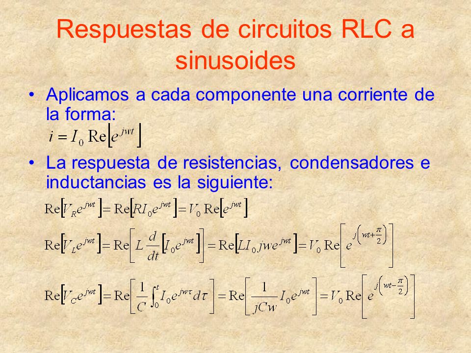 Respuestas de circuitos RLC a sinusoides